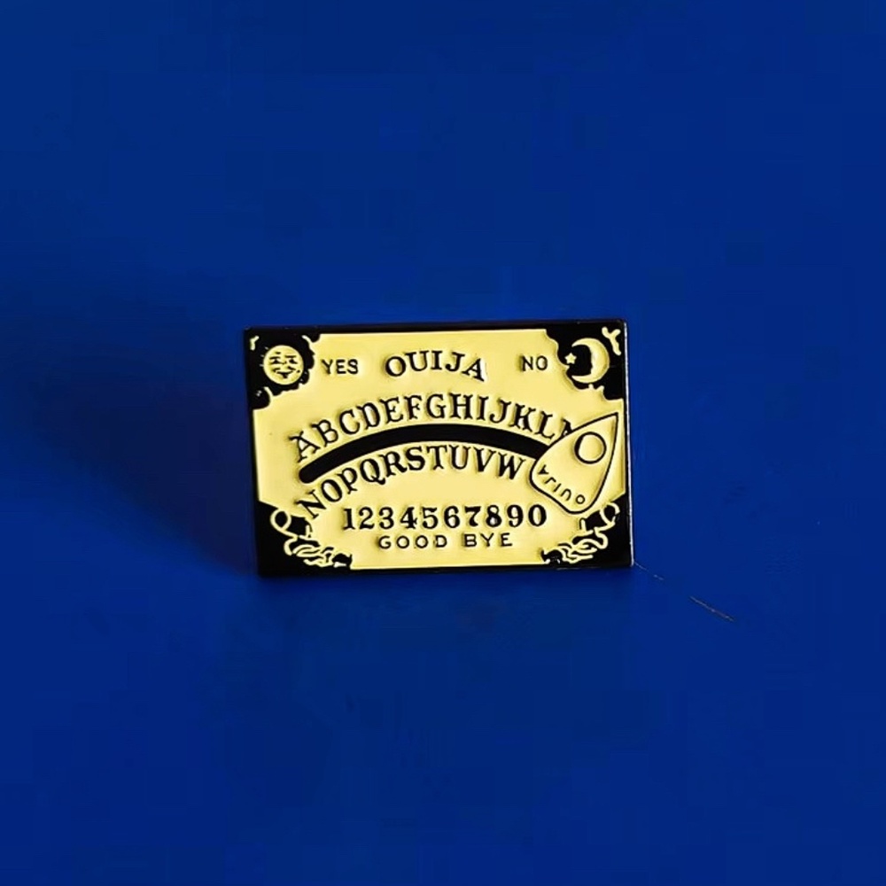 OUIJA BOARD W/MOVING PLANCHETTE OIL DRIPPED ENAMEL PIN LAPEL PIN BROOCH NWT